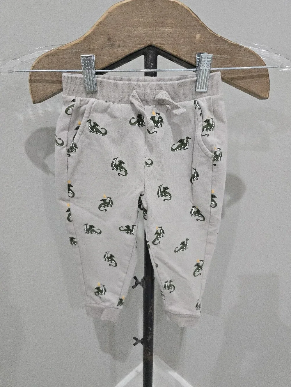 miles the label Sweatshirt Set in Light Gray Taupe Dragons 24 Months